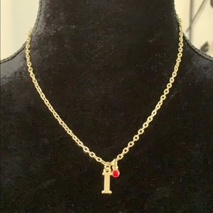 NWT Dainty Gold Letter I Initial Necklace
